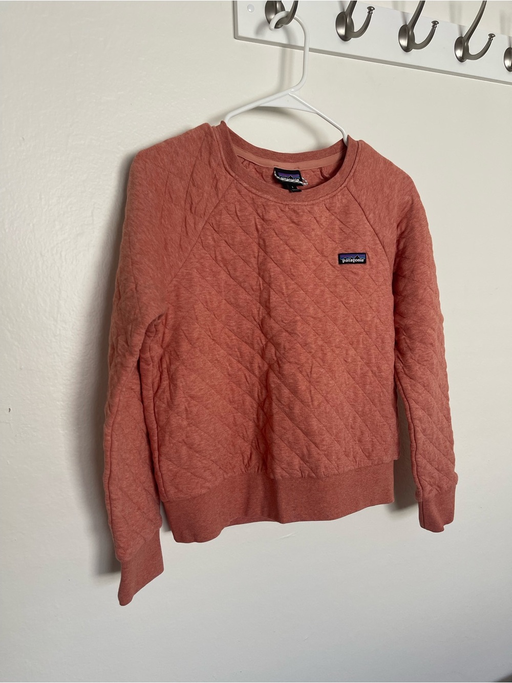 Patagonia Quilted Crewneck Sweater - Rosewood